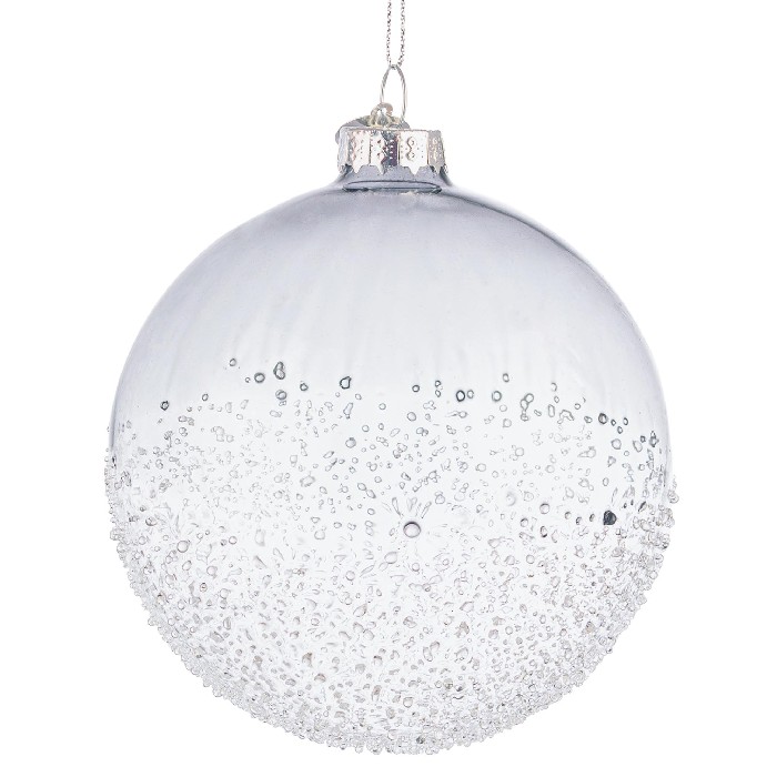 christmas/baubles/bizzotto-amaze-grey-glass-ball-diameter-10cm