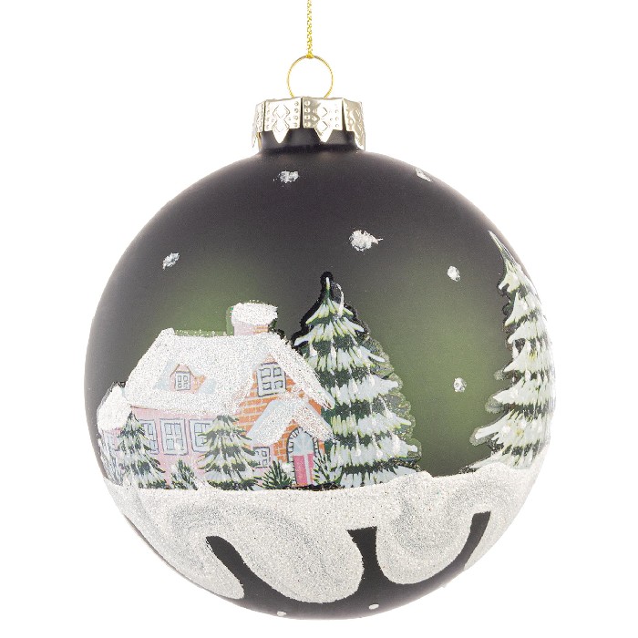 christmas/baubles/village-dark-green-glass-ball-–-d10cm