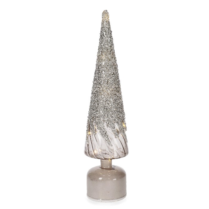 christmas/decorations/vortex-silver-glass-rotating-pine-–-h42cm-with-led