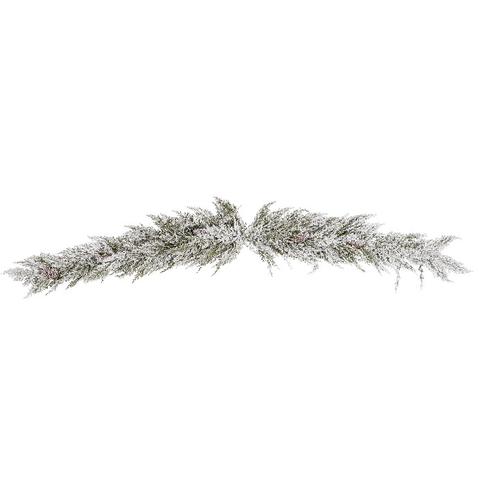 christmas/tinsel-garlands/bizzotto-baylee-flocked-garland-with-pinecones-h180cm