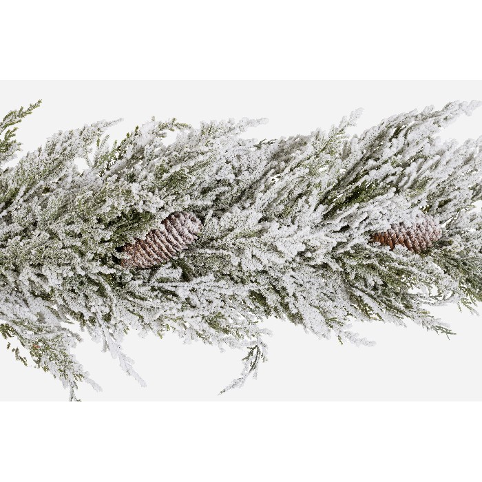 christmas/tinsel-garlands/bizzotto-baylee-flocked-garland-with-pinecones-h180cm