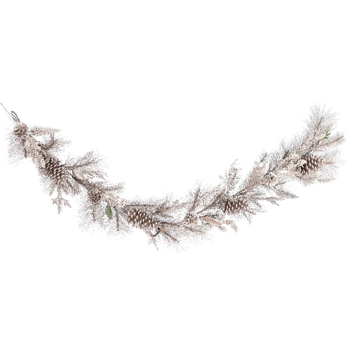 christmas/tinsel-garlands/bizzotto-broome-champagne-garland-h180cm