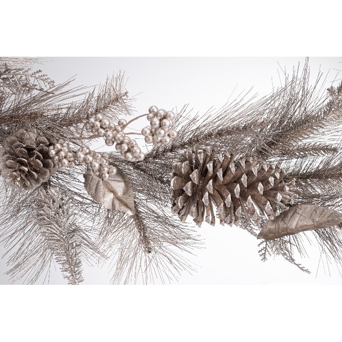 christmas/tinsel-garlands/bizzotto-broome-champagne-garland-h180cm