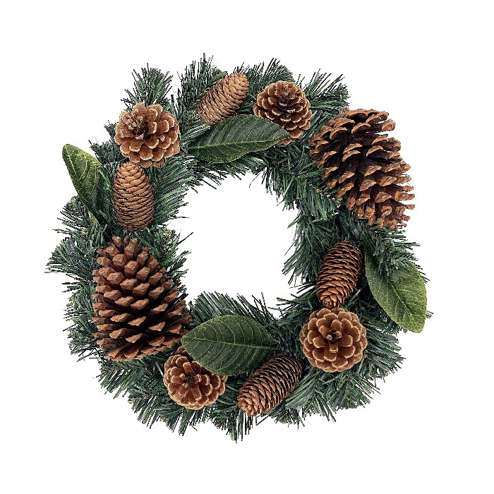 christmas/wreaths/bizzotto-wessel-green-wreath-with-pinecones-diameter-35cm