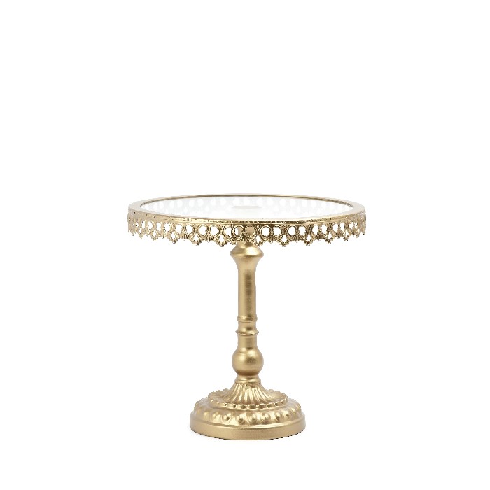 christmas/table-setups/bizzotto-clowne-round-gold-decorative-cake-stand-h23-7cm