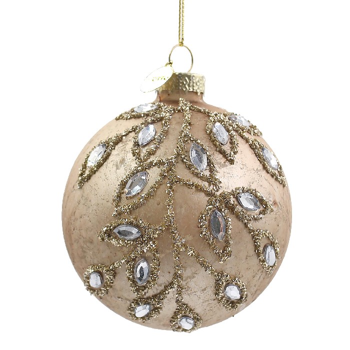 christmas/baubles/bizzotto-gemstone-champagne-glass-ball-diameter-8cm