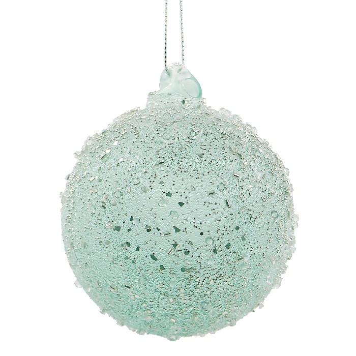 christmas/baubles/bizzotto-shards-green-glass-ball-diameter-8cm
