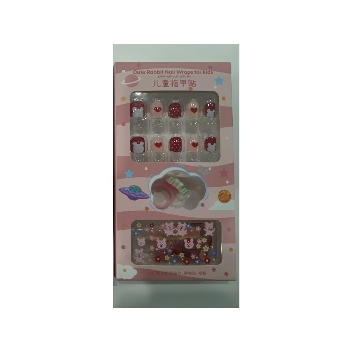 bathrooms/body-care/mumuso-cute-bear-nail-wraps-for-kids-dot-heart