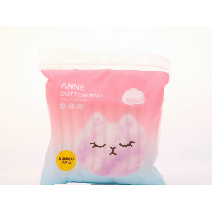 bathrooms/personal-beauty-clean/mumuso-anne-180pcs-bag-packed-cotton-pad-pink