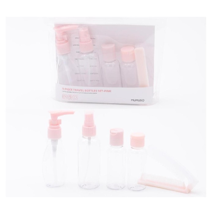 bathrooms/personal-beauty-clean/mumuso-5-piece-travel-bottles-set-pink