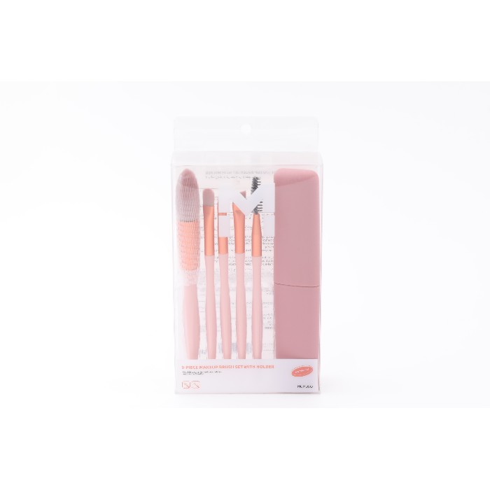 bathrooms/personal-beauty-clean/mumuso-5-piece-makeup-brush-set-with-holder