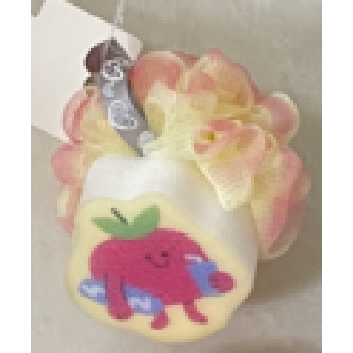 bathrooms/personal-beauty-clean/mumuso-double-sided-bath-sponge-cartoon-apple