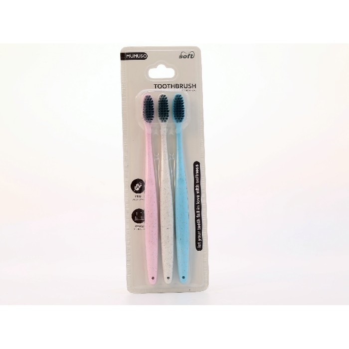 bathrooms/body-care/mumuso-eco-friendly-wheat-straw-bamboo-charcoal-toothrush3pcs