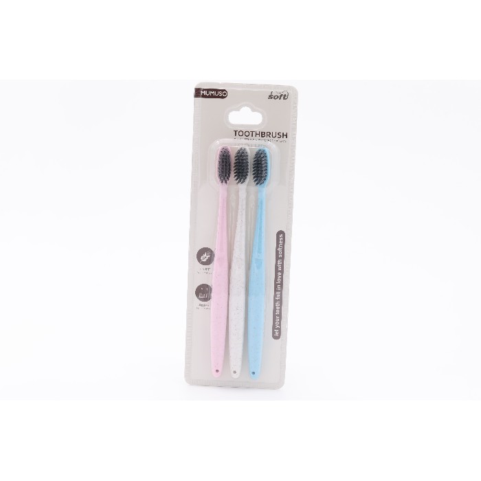 bathrooms/body-care/mumuso-eco-friendly-wheat-straw-bamboo-charcoal-toothrush3pcs