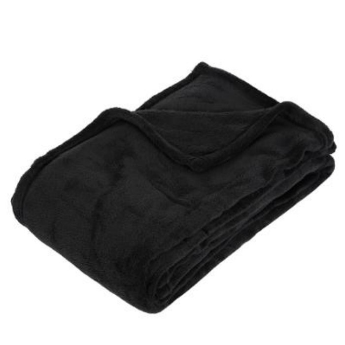 home-textiles/blankets-throws/atmosphera-black-plaid-blanket-microfibre