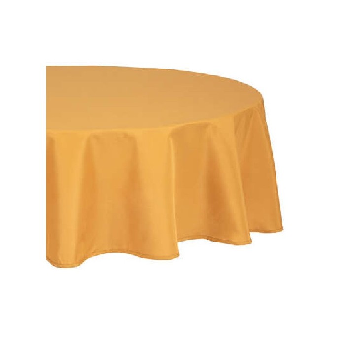 home-textiles/table-cloths-runners/atmosphera-ocher-antistain-tablecloth-diameter-180cm