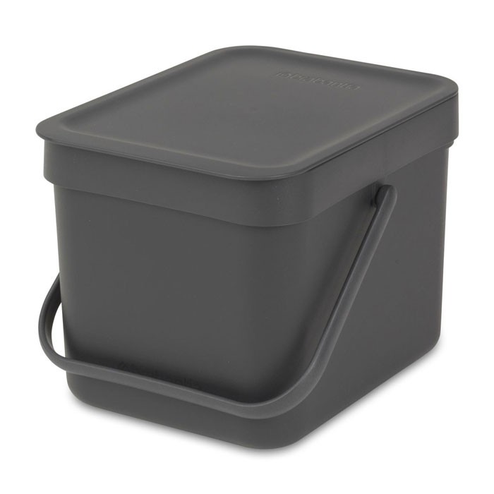 household-goods/bins-liners/brabantia-sort-n-go-6l-waste-bin-grey
