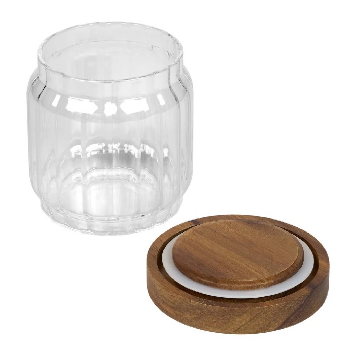 kitchenware/food-storage/tala-ribbed-glass-jar-with-acacia-lid-400ml