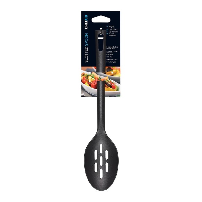 kitchenware/utensils/chefaid-black-slotted-spoon-nylon