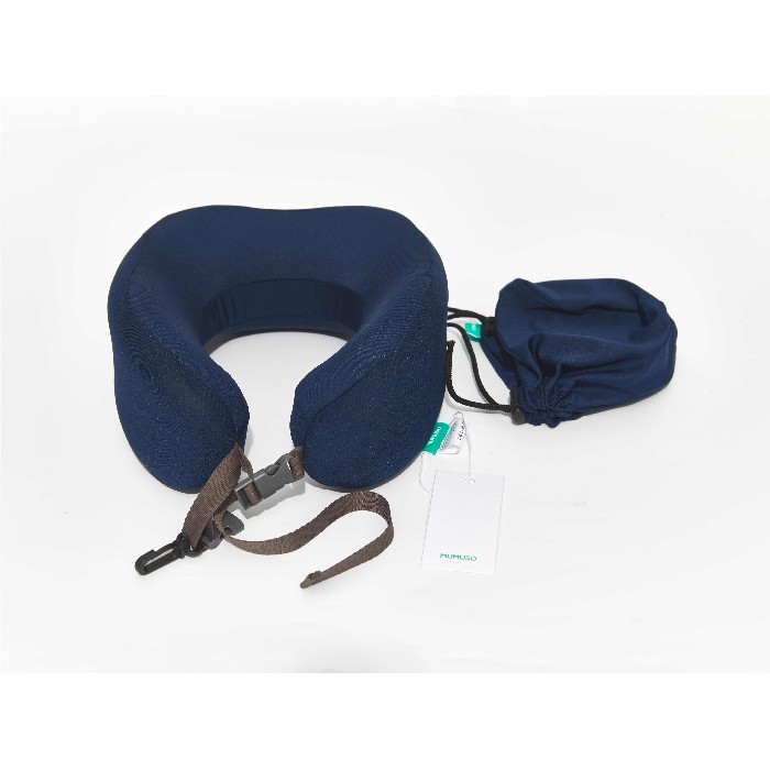 bathrooms/body-care/mumuso-portable-travel-memory-foam-u-shaped-neck-pillow-set-navy-blue