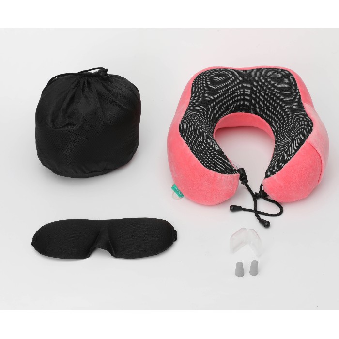 bathrooms/body-care/mumuso-memory-foam-u-shaped-neck-pillow-with-eye-mask-earplugs-hump-designpink