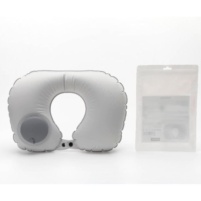 bathrooms/body-care/mumuso-portable-cooling-inflatable-u-shaped-neck-pillow-grey