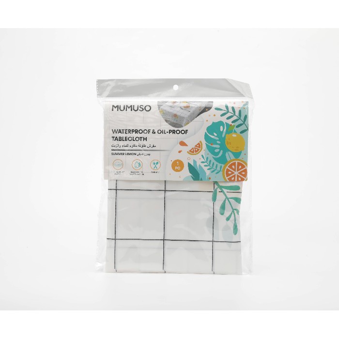 home-textiles/kitchen-textiles/mumuso-waterproof-oil-proof-tablecloth-summer-lemon