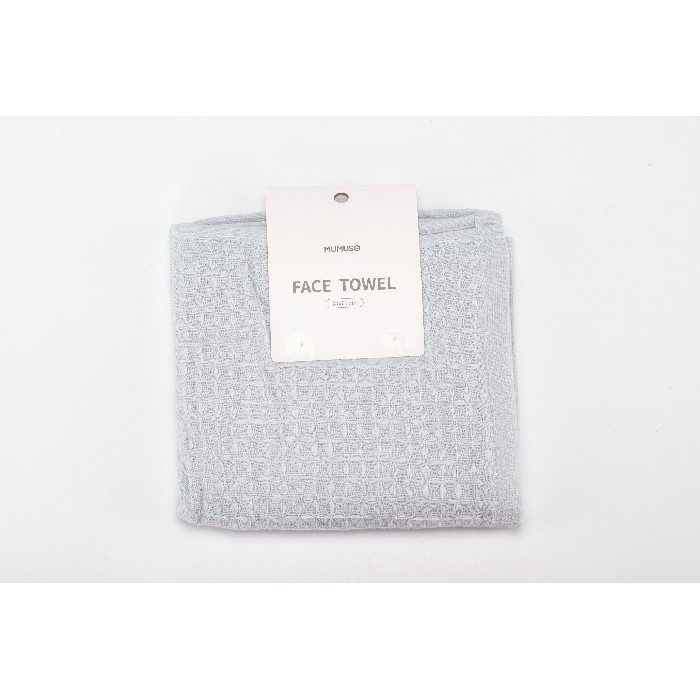 home-textiles/bath-linen-towels/mumuso-waffle-washcloth-combed-cottonhazy-blue