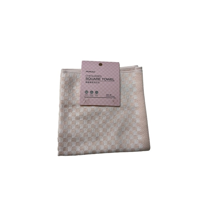 home-textiles/bath-linen-towels/mumuso-chequered-square-towel-pink