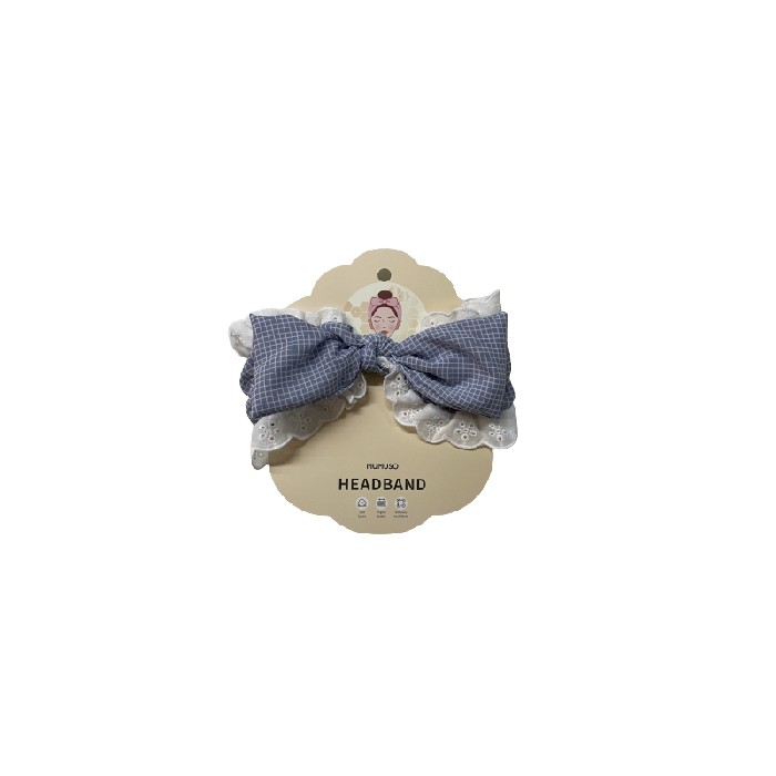 household-goods/clothes-shoes-accessories/mumuso-plaid-bowtie-headband-blue