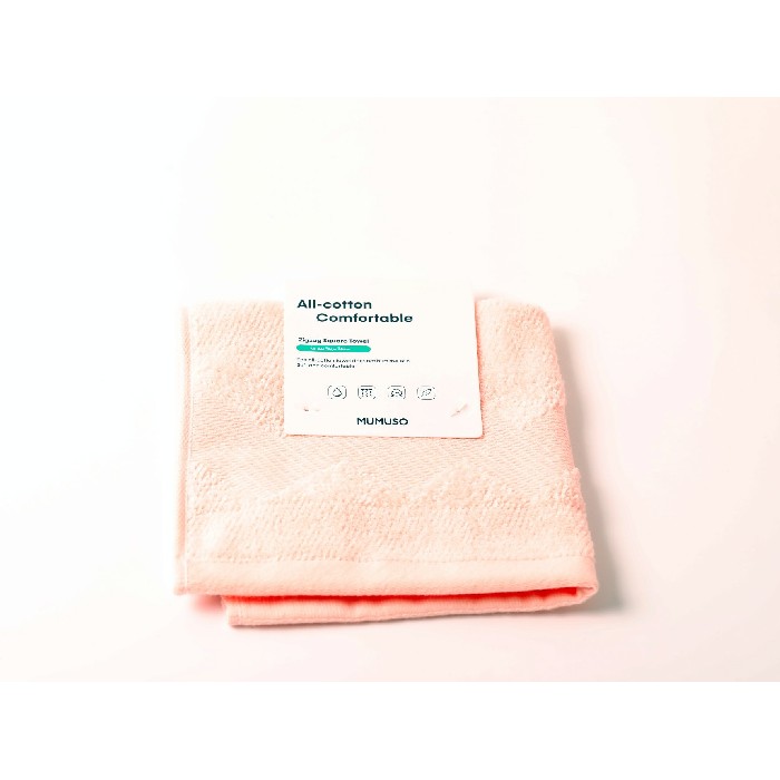 home-textiles/bath-linen-towels/mumuso-zigzag-square-towel-pink