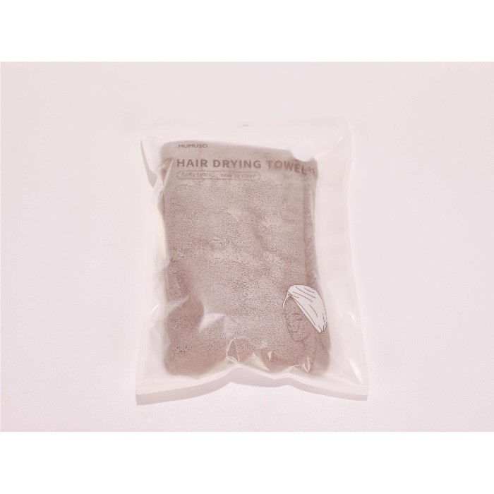 household-goods/clothes-shoes-accessories/mumuso-splicing-coral-velvet-hair-drying-towel-grey-white
