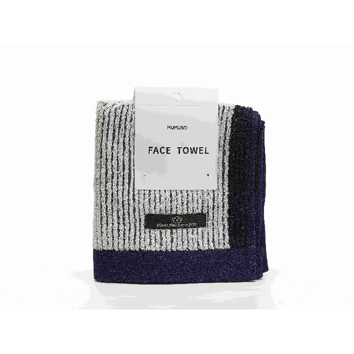 home-textiles/bath-linen-towels/mumuso-soft-pure-cotton-face-towel-navy-blue