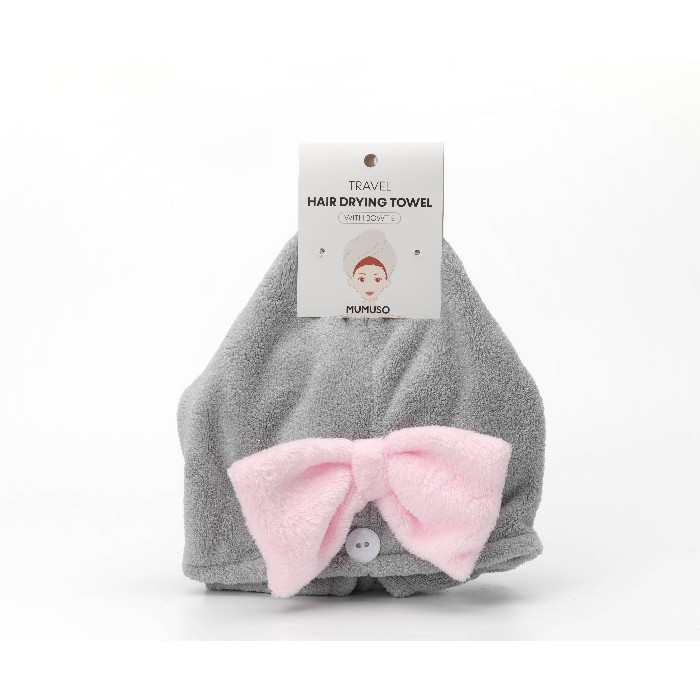 home-textiles/bath-linen-towels/mumuso-travel-hair-drying-towel-with-bowtie