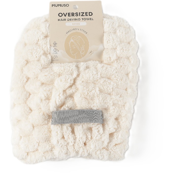 home-textiles/bath-linen-towels/mumuso-macaron-oversized-hair-drying-towel-beige
