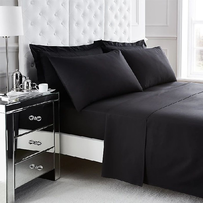 home-textiles/bed-sheets/gaveno-cavailia-200thread-count-egyptian-cotton-flat-sheet-king-black