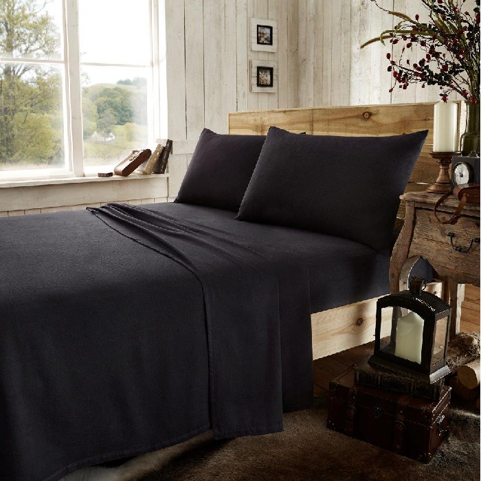 home-textiles/bed-sheets/flannel-plain-sheet-set-single-black