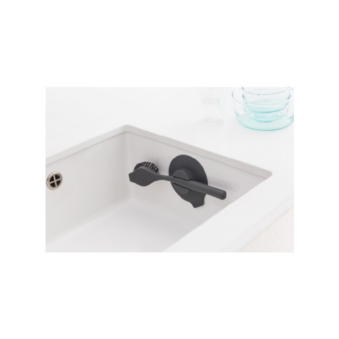 kitchenware/miscellaneous-kitchenware/brabantia-dish-brush-wsuction-cup-holder-dk-grey