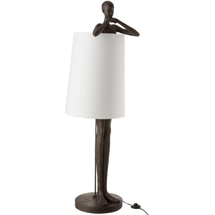 lighting/floor-lamps/lamp-man-polyresin-brownwhite