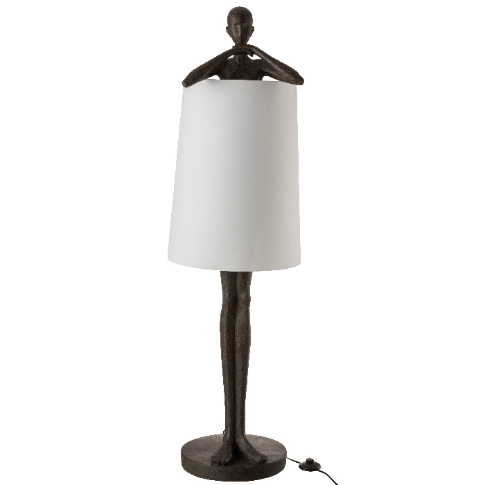 lighting/floor-lamps/lamp-man-polyresin-brownwhite