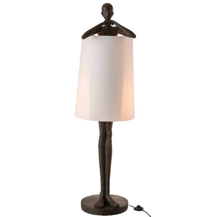 lighting/floor-lamps/lamp-man-polyresin-brownwhite
