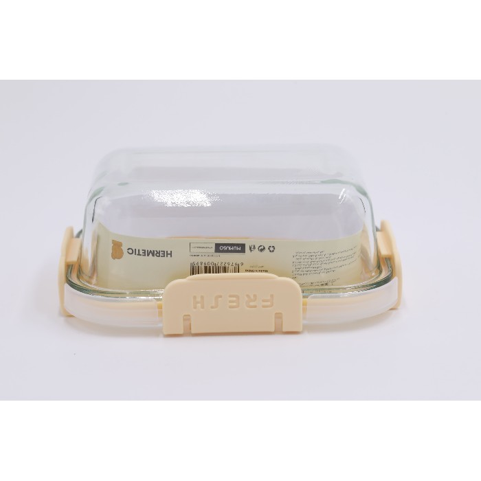 kitchenware/food-storage/mumuso-glass-food-storage-container-rectangular400-ml-yellow