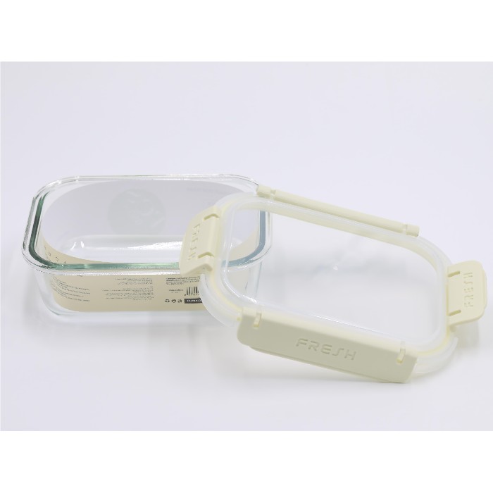kitchenware/food-storage/mumuso-glass-food-storage-container-rectangular650-ml-green