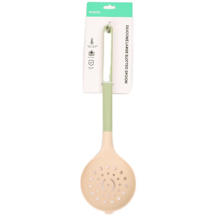 kitchenware/utensils/mumuso-matcha-silicone-large-slotted-spoon