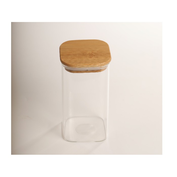kitchenware/food-storage/mumuso-square-glass-storage-jar-750-ml