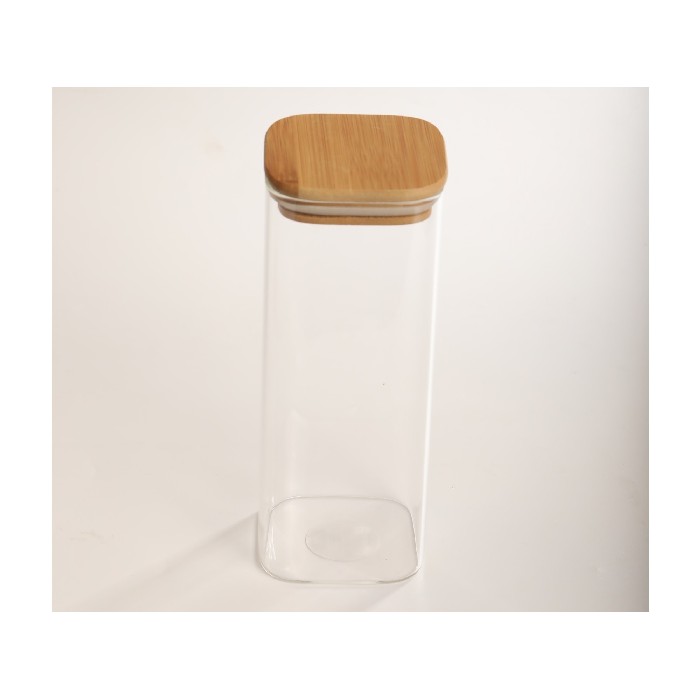 kitchenware/food-storage/mumuso-square-glass-storage-jar-1000-ml