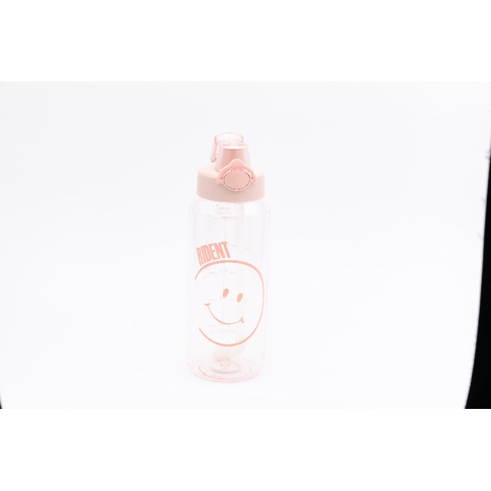 kitchenware/picnicware/mumuso-smiling-face-plastic-water-bottle-12-lpink