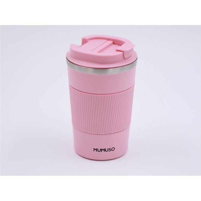 kitchenware/picnicware/mumuso-portable-insulated-coffee-tumbler-pink380-ml