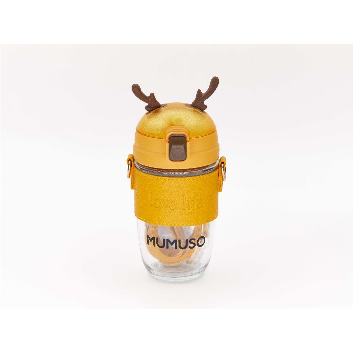 christmas/decorations/mumuso-christmas-water-bottle-with-antler-yellow500-ml