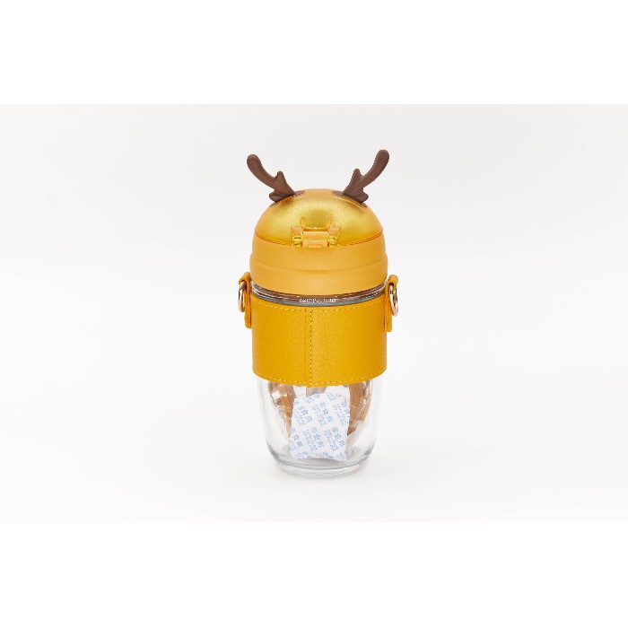 christmas/decorations/mumuso-christmas-water-bottle-with-antler-yellow500-ml